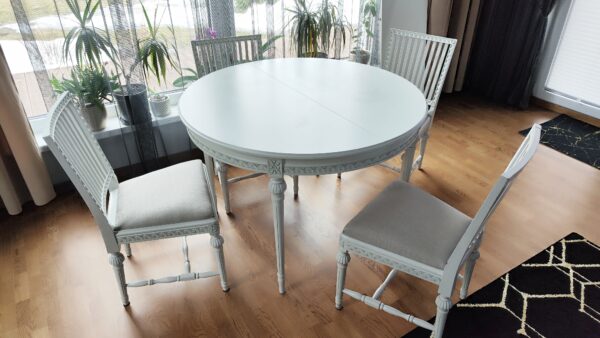 Imeilus lumivalge Laitala söögilaud ja 4 tooli - MÜÜDUD! - Image 4