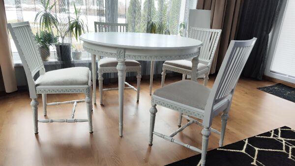 Imeilus lumivalge Laitala söögilaud ja 4 tooli - MÜÜDUD! - Image 5